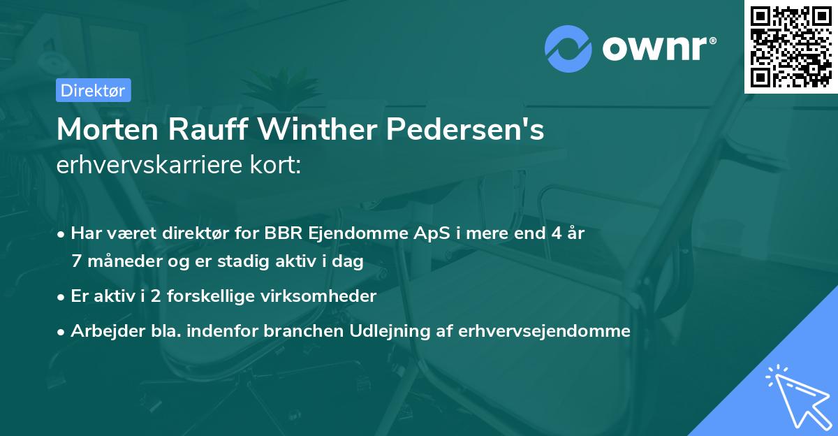 Morten Rauff Winther Pedersen's erhvervskarriere kort