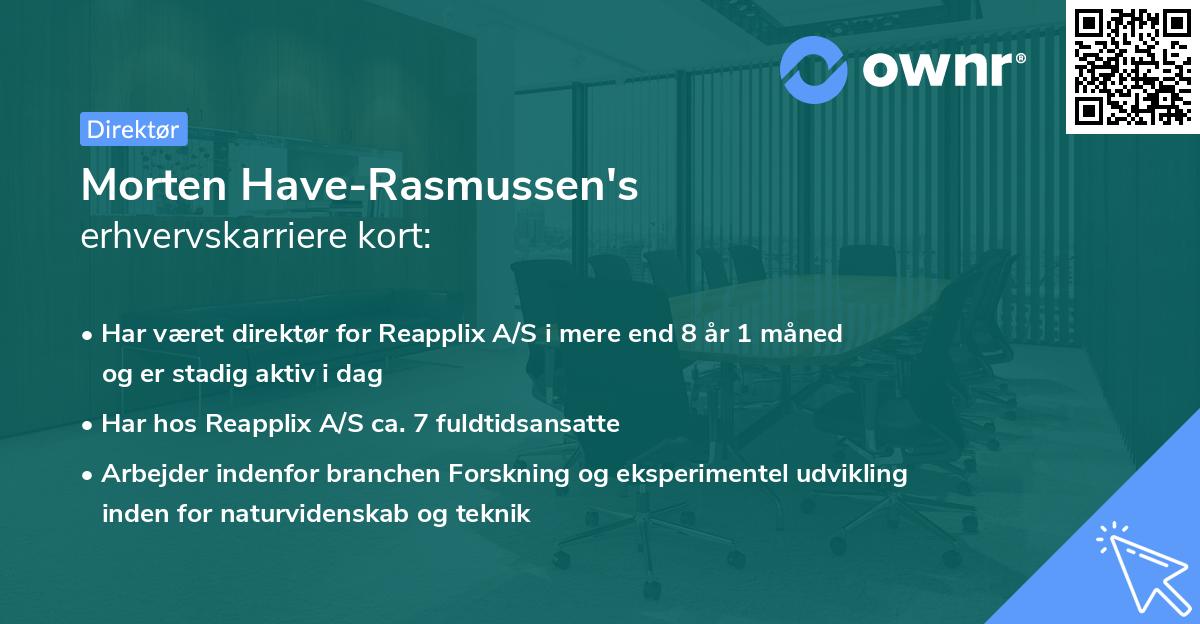 Morten Have-Rasmussen's erhvervskarriere kort