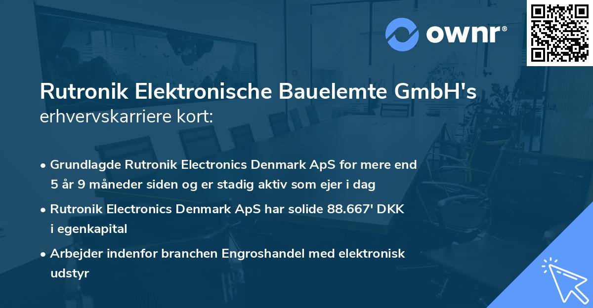 Rutronik Elektronische Bauelemte GmbH's erhvervskarriere kort