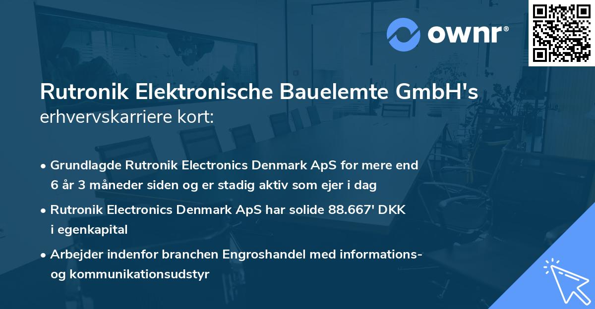 Rutronik Elektronische Bauelemte GmbH's erhvervskarriere kort