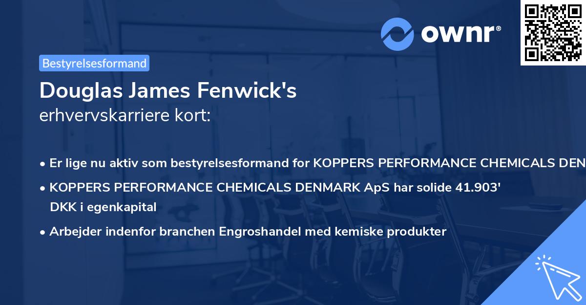 Douglas James Fenwick's erhvervskarriere kort