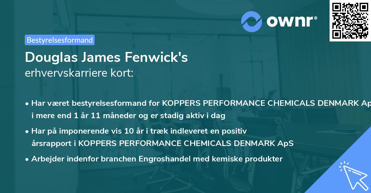 Douglas James Fenwick's erhvervskarriere kort
