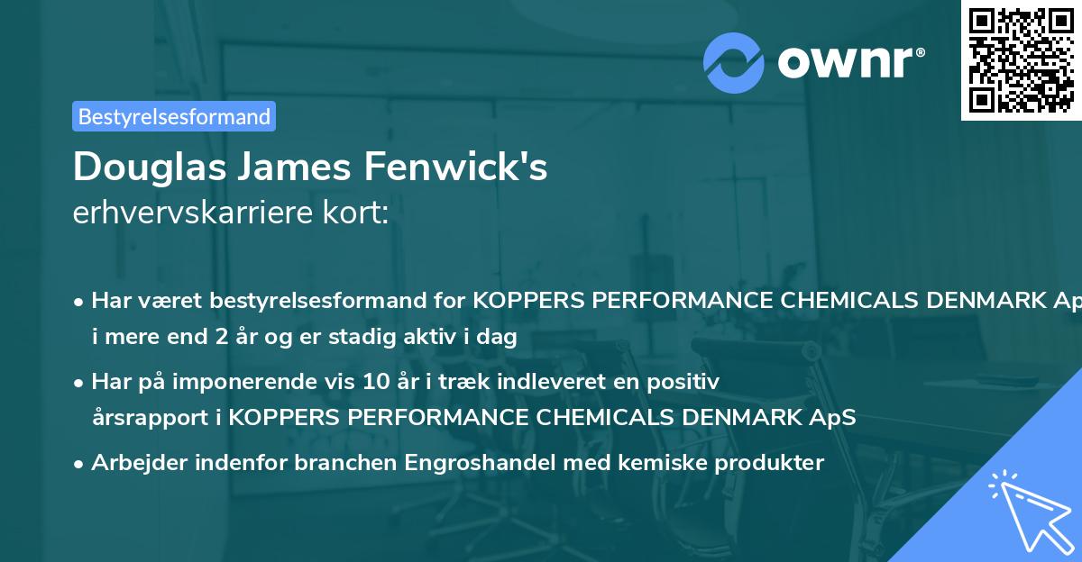 Douglas James Fenwick's erhvervskarriere kort