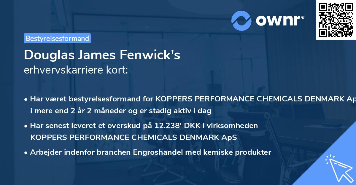 Douglas James Fenwick's erhvervskarriere kort