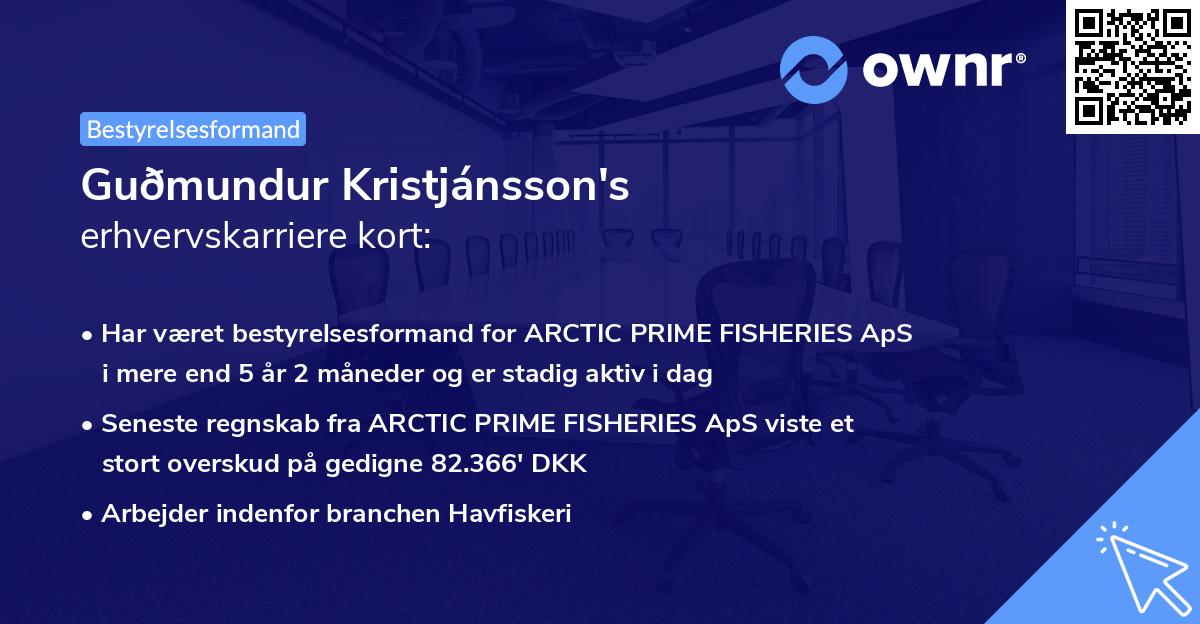 Guðmundur Kristjánsson's erhvervskarriere kort