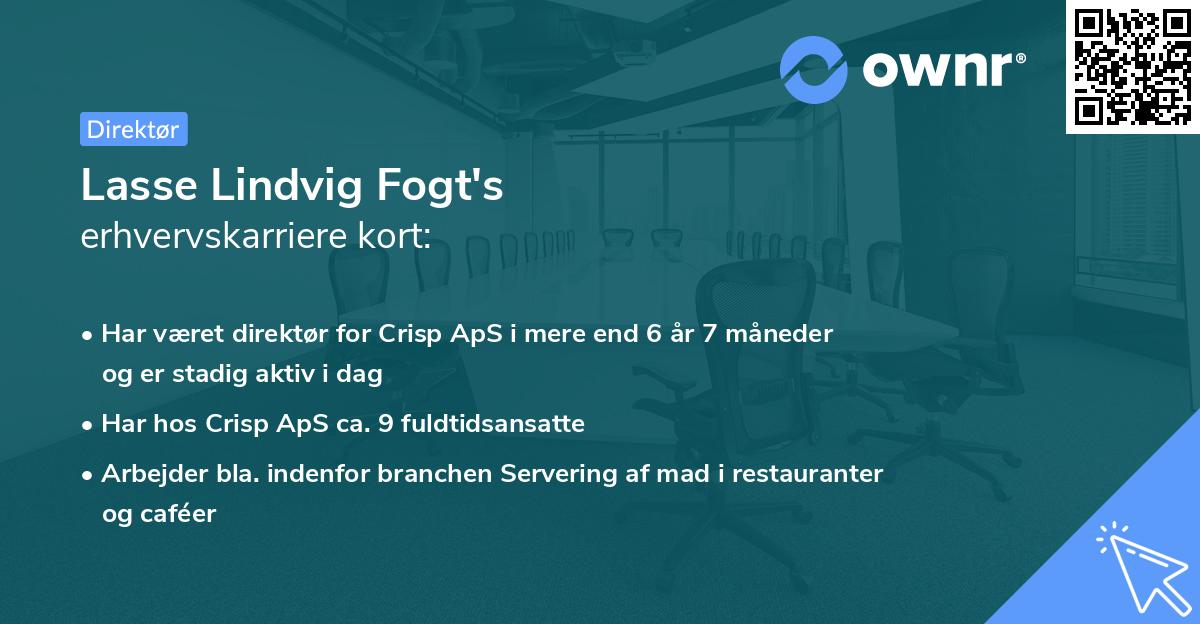 Lasse Lindvig Fogt's erhvervskarriere kort