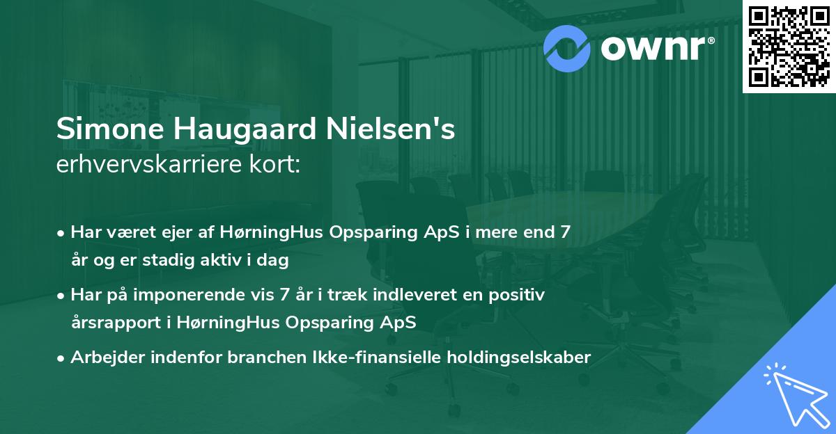 Simone Haugaard Nielsen's erhvervskarriere kort