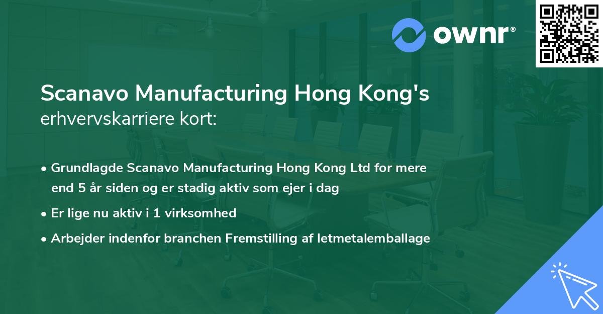 Scanavo Manufacturing Hong Kong's erhvervskarriere kort