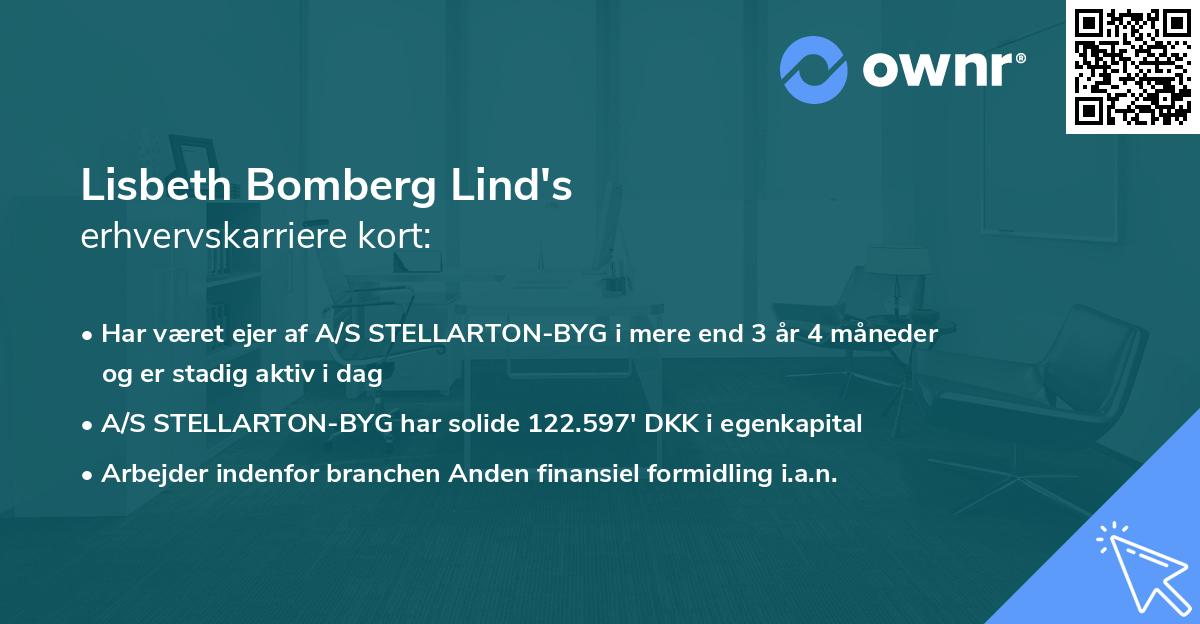 Lisbeth Bomberg Lind's erhvervskarriere kort