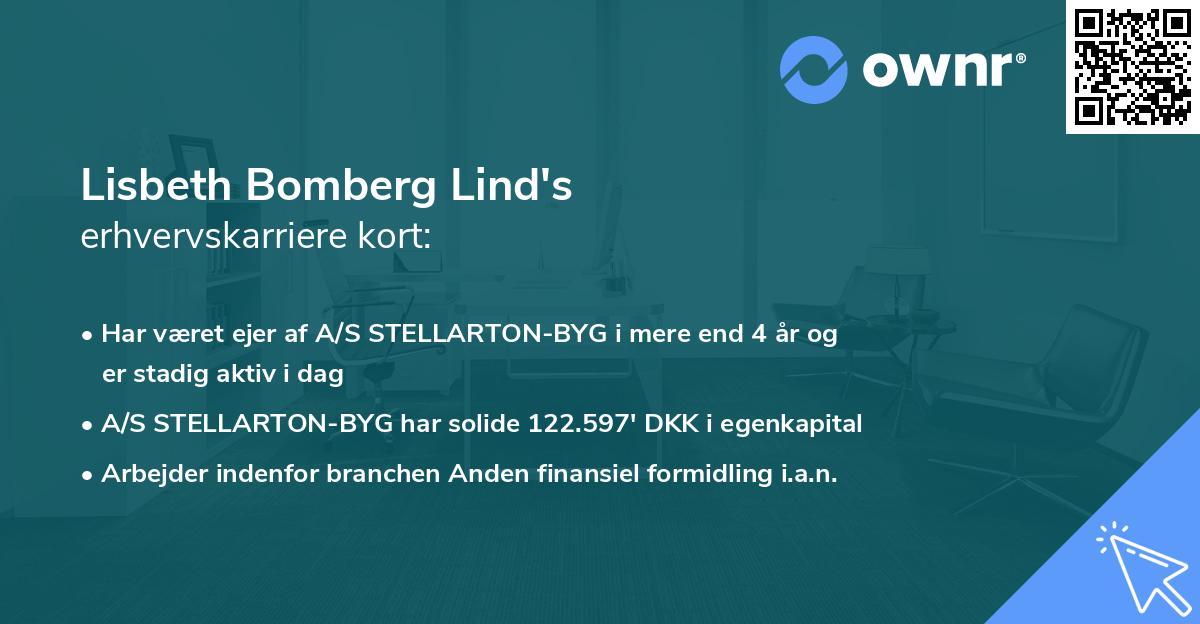 Lisbeth Bomberg Lind's erhvervskarriere kort