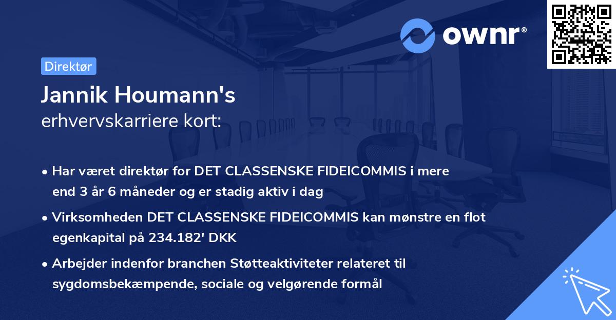 Jannik Houmann's erhvervskarriere kort