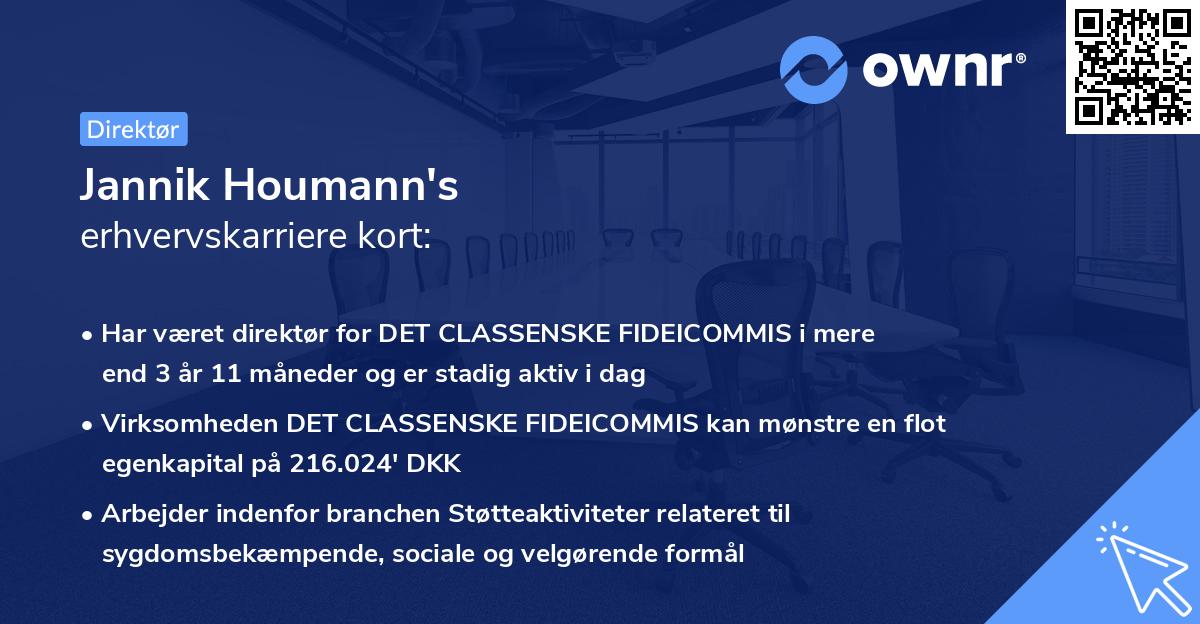 Jannik Houmann's erhvervskarriere kort