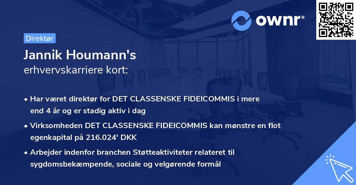 Jannik Houmann's erhvervskarriere kort