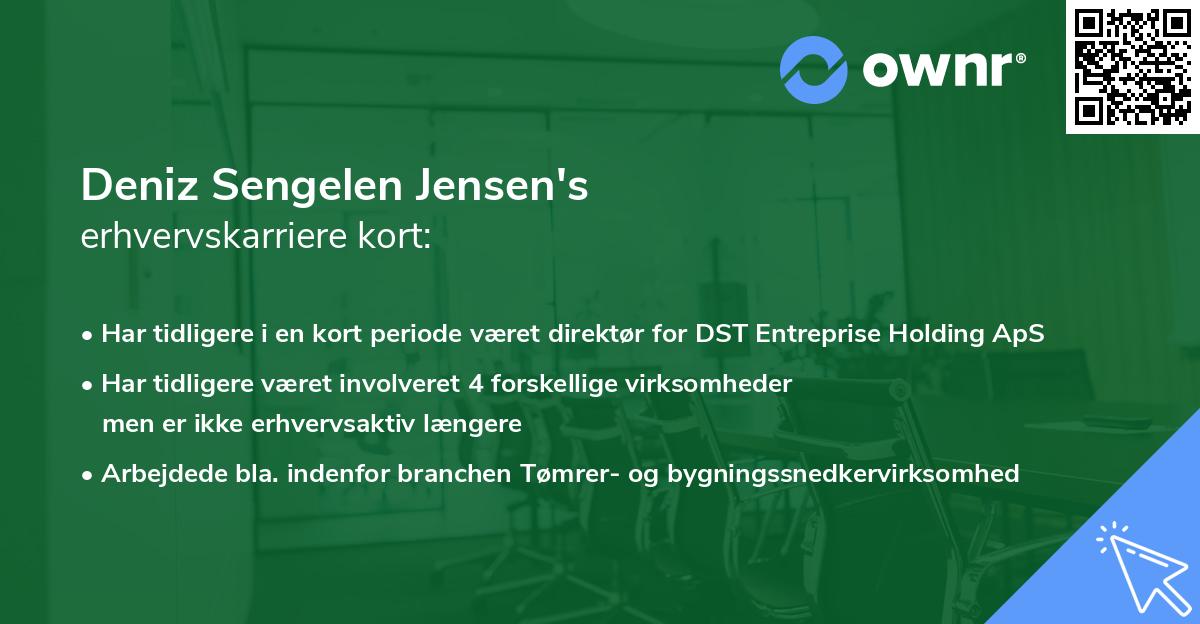 Deniz Sengelen Jensen's erhvervskarriere kort