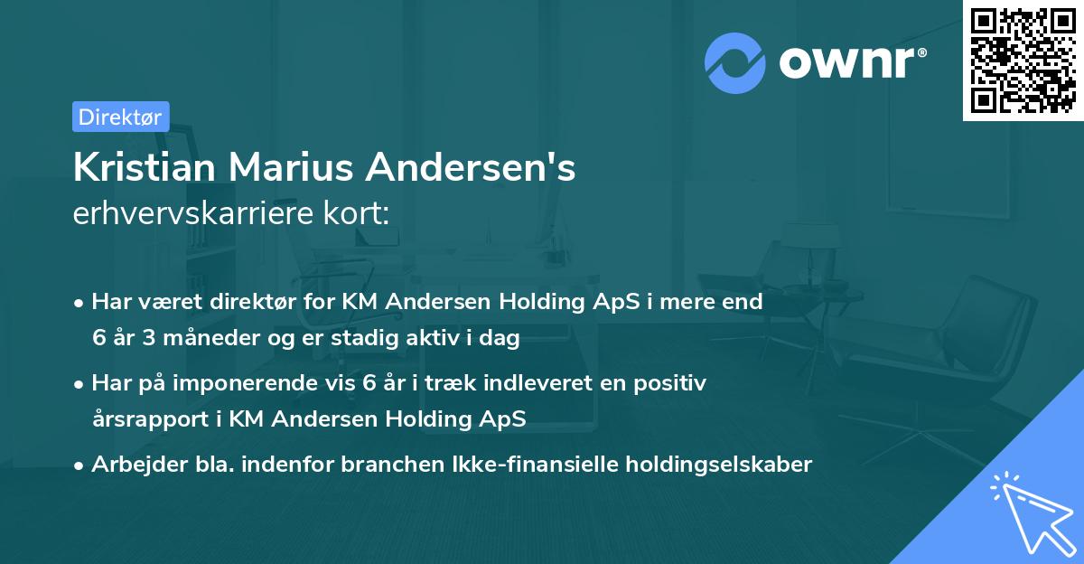 Kristian Marius Andersen's erhvervskarriere kort