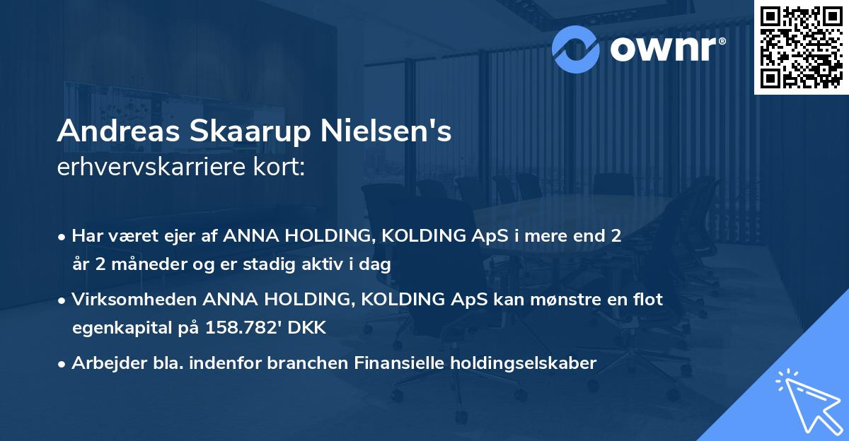 Andreas Skaarup Nielsen's erhvervskarriere kort