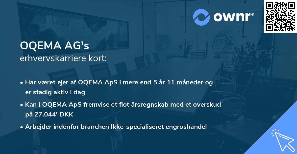 OQEMA AG's erhvervskarriere kort