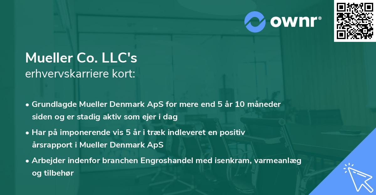 Mueller Co. LLC's erhvervskarriere kort