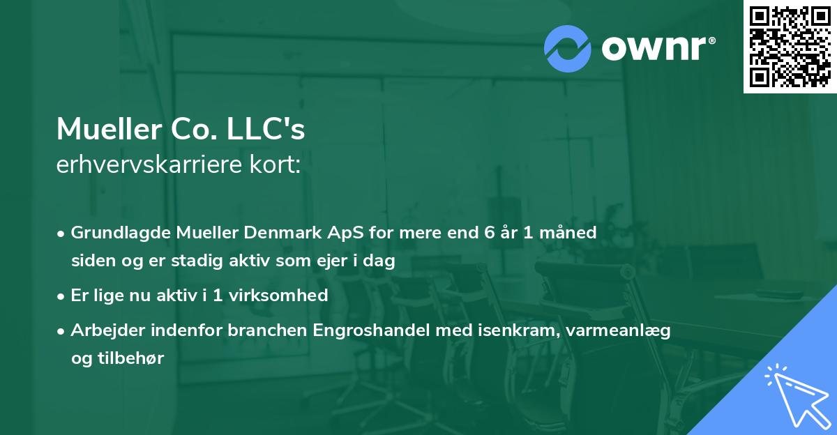 Mueller Co. LLC's erhvervskarriere kort
