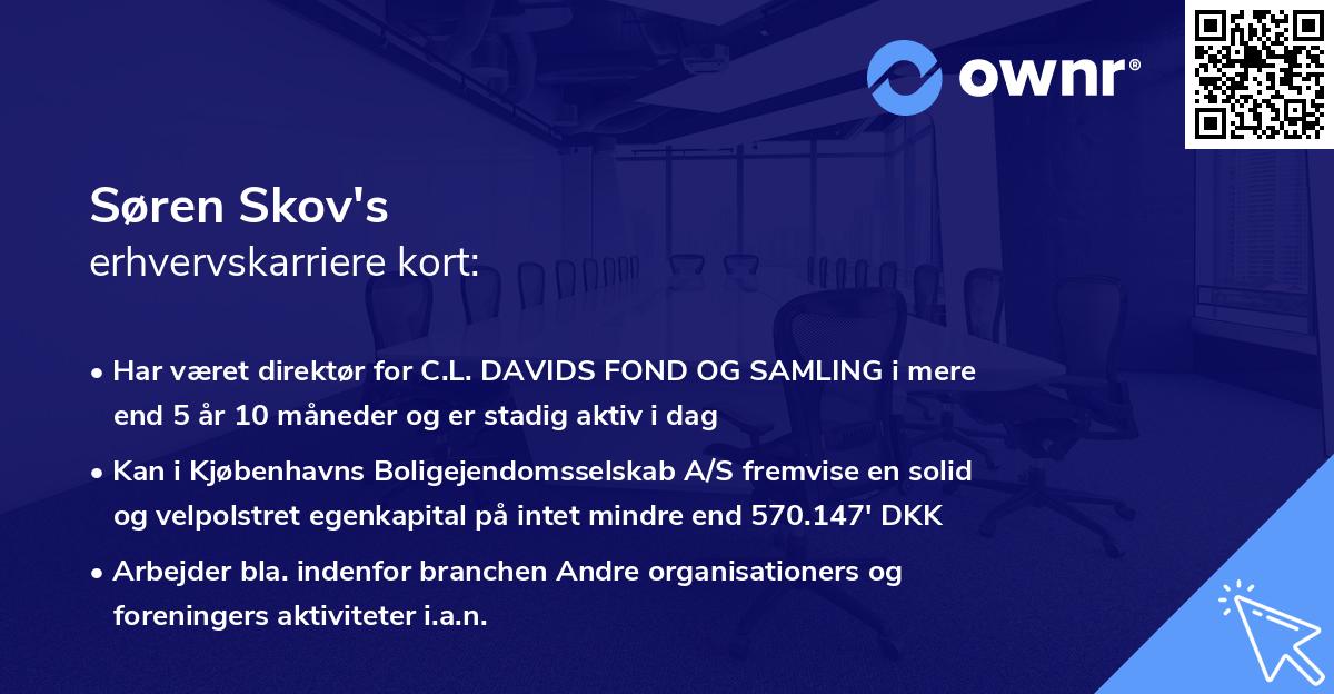 Søren Skov's erhvervskarriere kort
