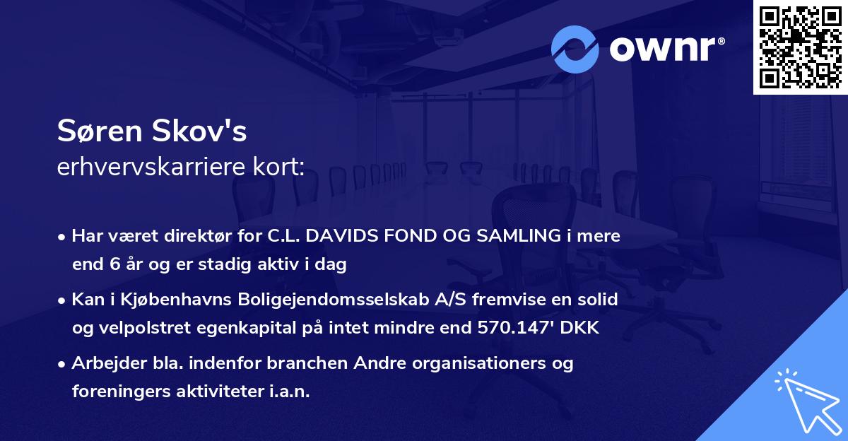 Søren Skov's erhvervskarriere kort