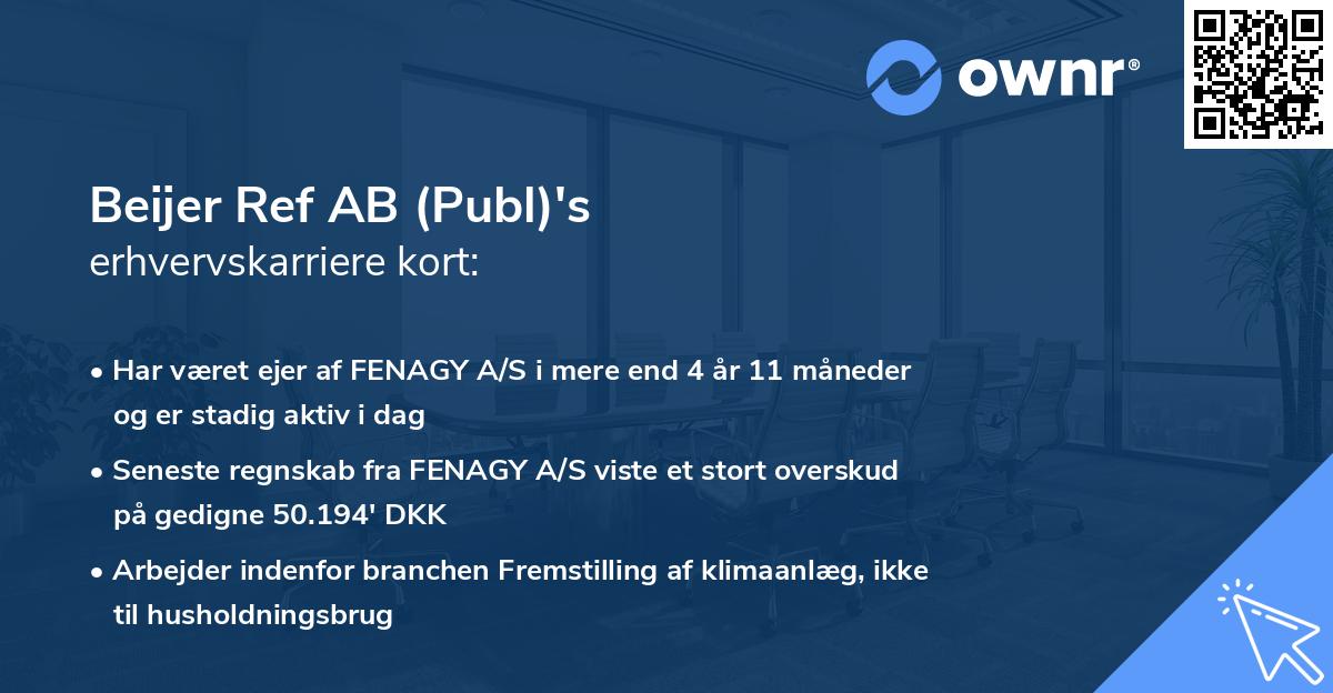 Beijer Ref AB (Publ)'s erhvervskarriere kort