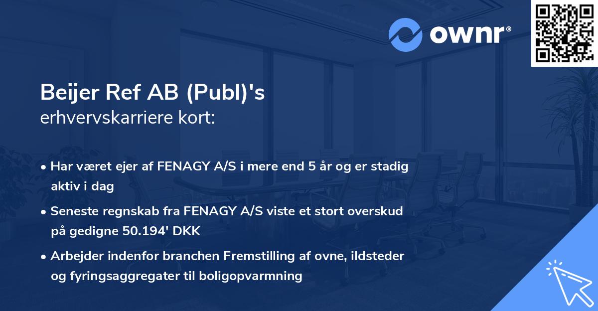 Beijer Ref AB (Publ)'s erhvervskarriere kort