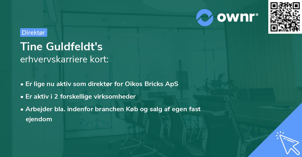 Tine Guldfeldt's erhvervskarriere kort