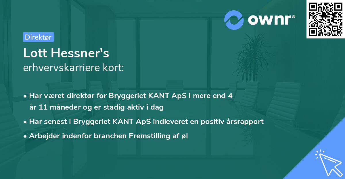 Lott Hessner's erhvervskarriere kort