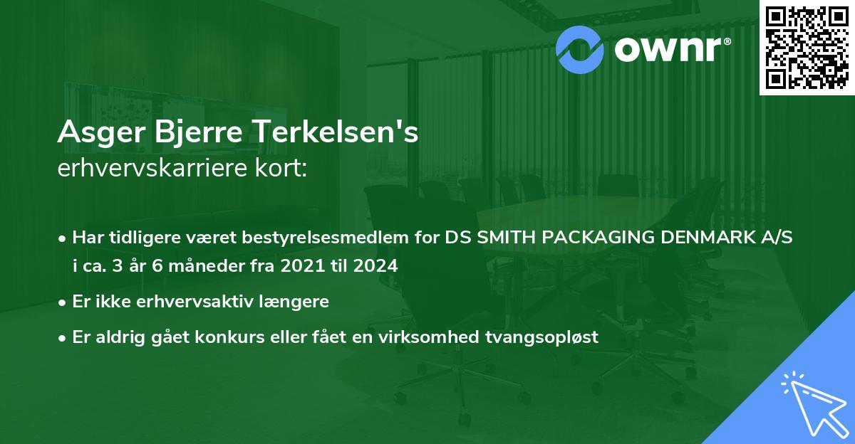 Asger Bjerre Terkelsen's erhvervskarriere kort