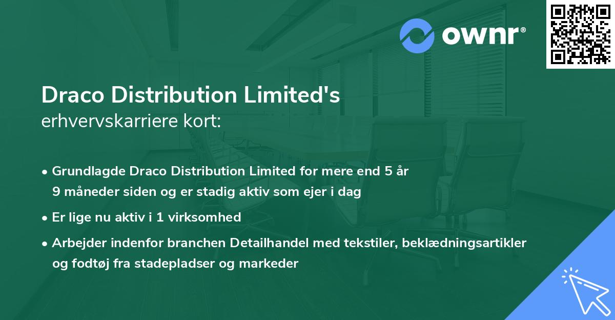 Draco Distribution Limited's erhvervskarriere kort