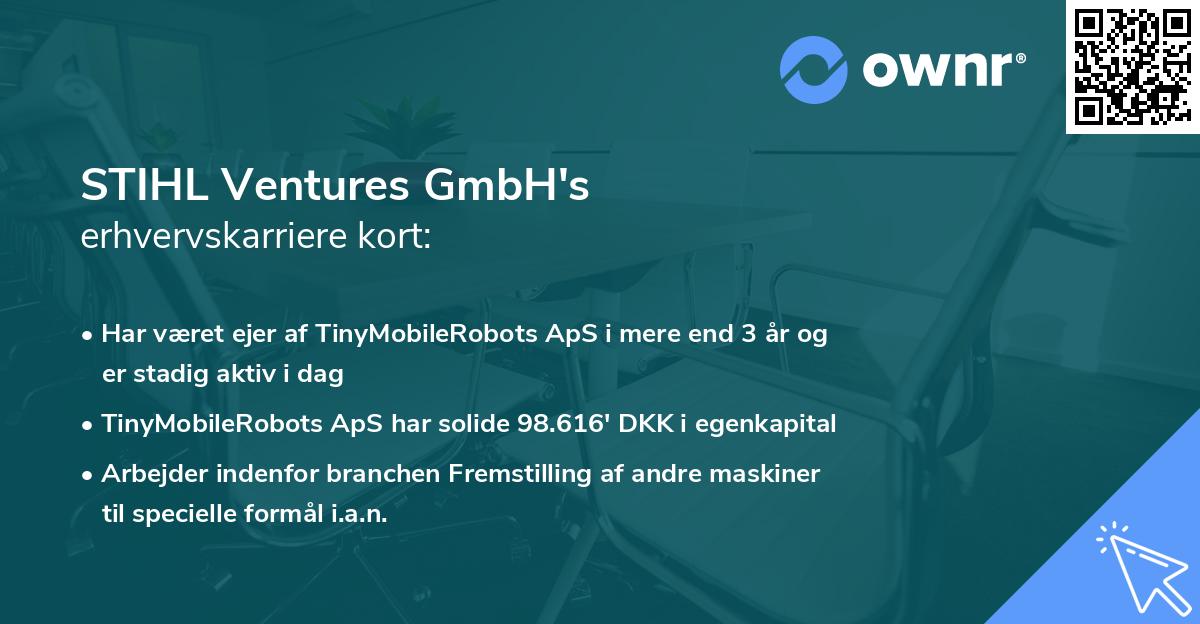 STIHL Ventures GmbH's erhvervskarriere kort