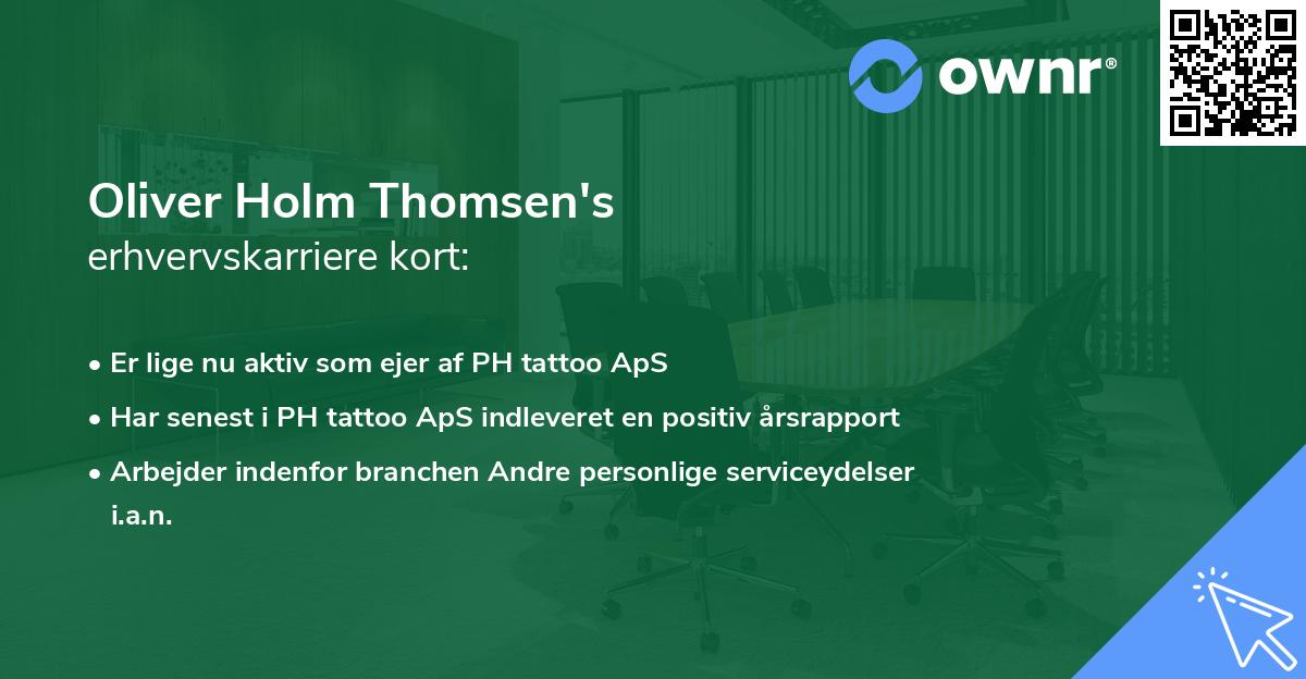 Oliver Holm Thomsen's erhvervskarriere kort
