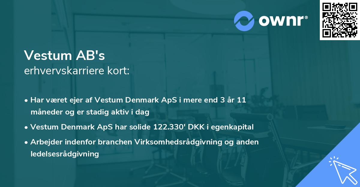 Vestum AB's erhvervskarriere kort