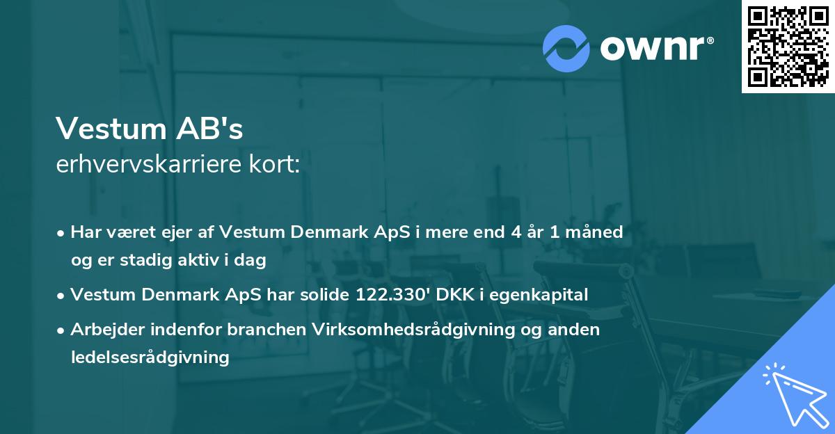 Vestum AB's erhvervskarriere kort