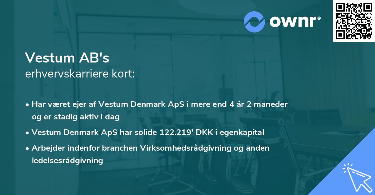 Vestum AB's erhvervskarriere kort