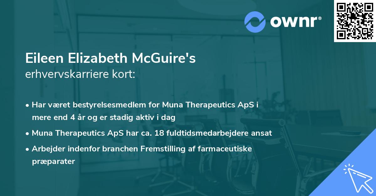 Eileen Elizabeth McGuire's erhvervskarriere kort