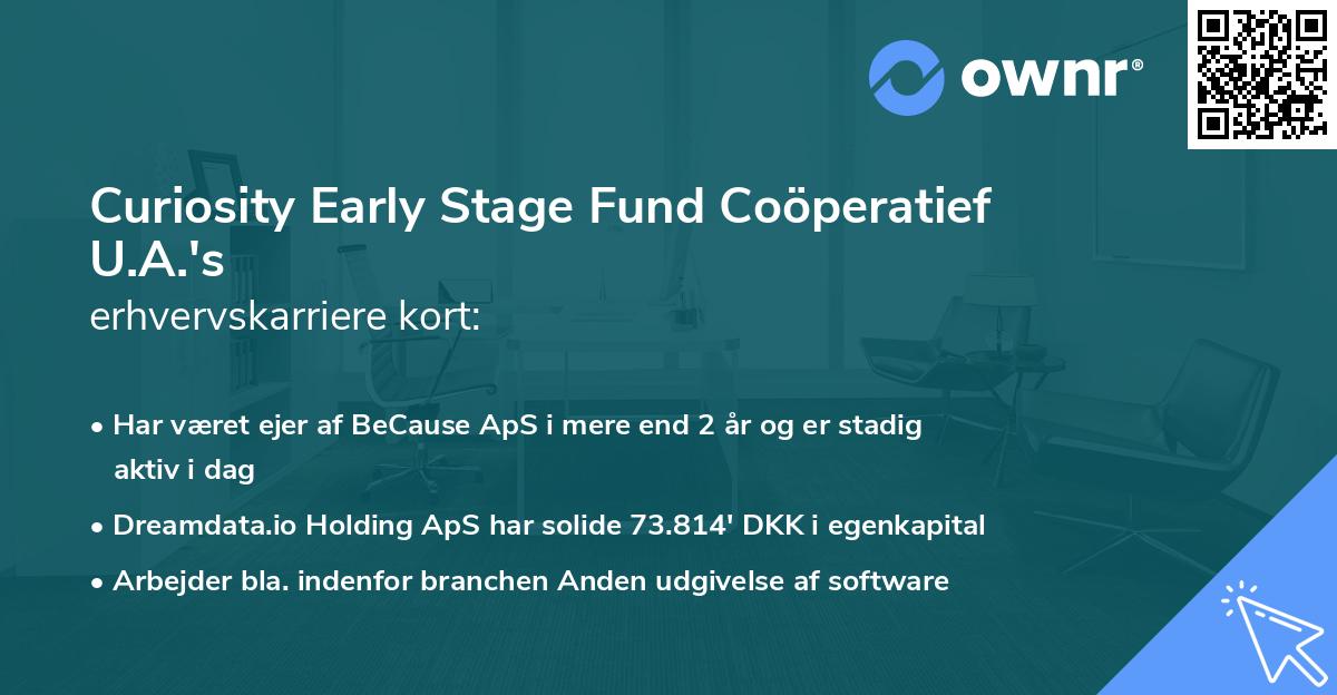 Curiosity Early Stage Fund Coöperatief U.A.'s erhvervskarriere kort