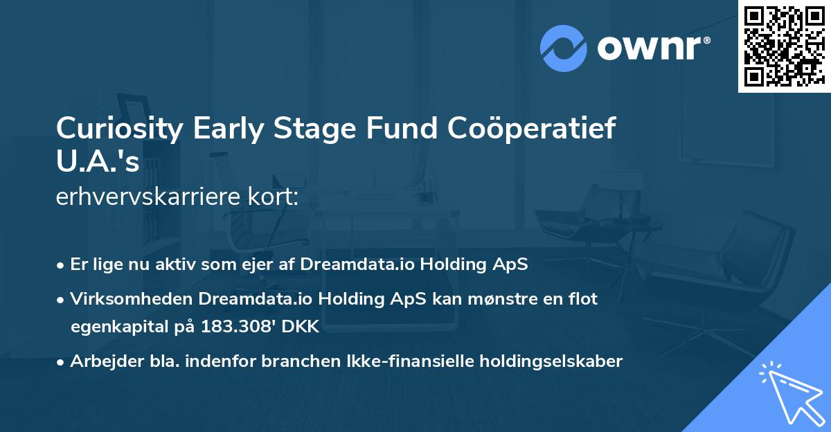 Curiosity Early Stage Fund Coöperatief U.A.'s erhvervskarriere kort