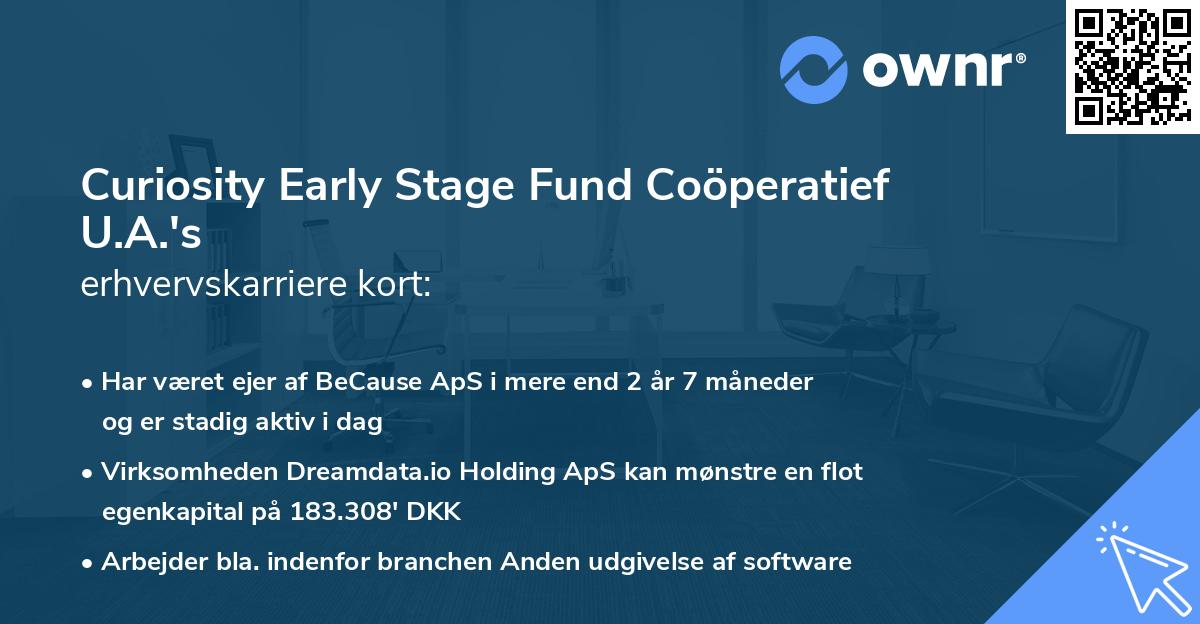 Curiosity Early Stage Fund Coöperatief U.A.'s erhvervskarriere kort