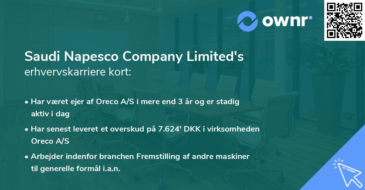 Saudi Napesco Company Limited's erhvervskarriere kort