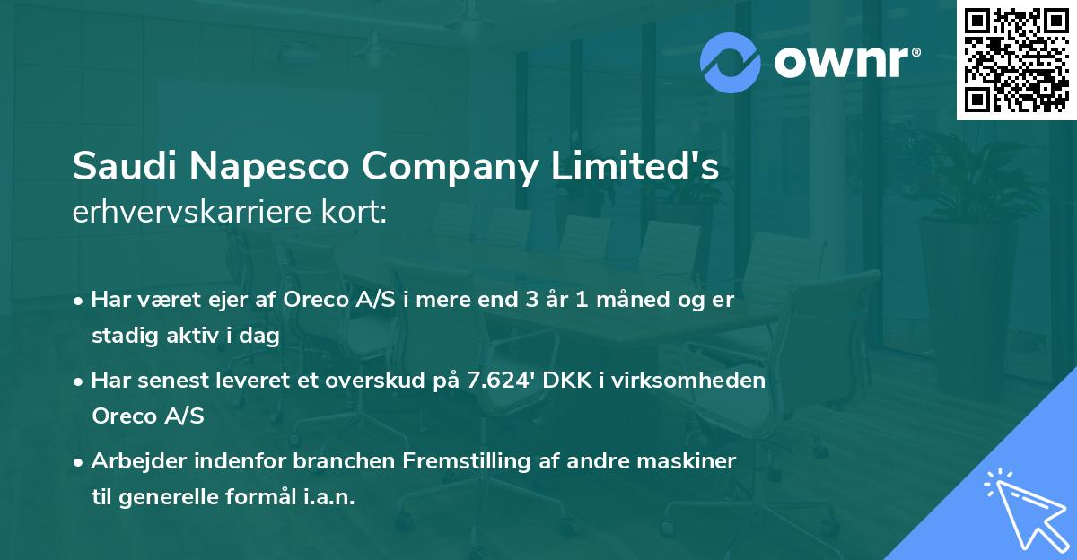 Saudi Napesco Company Limited's erhvervskarriere kort