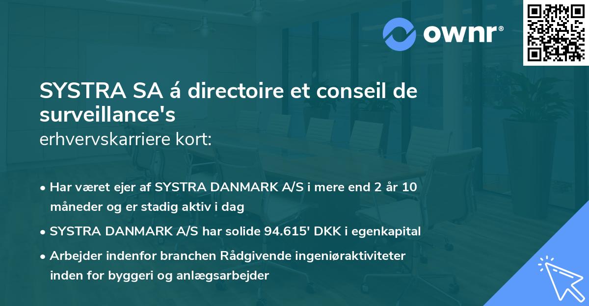 SYSTRA SA á directoire et conseil de surveillance's erhvervskarriere kort