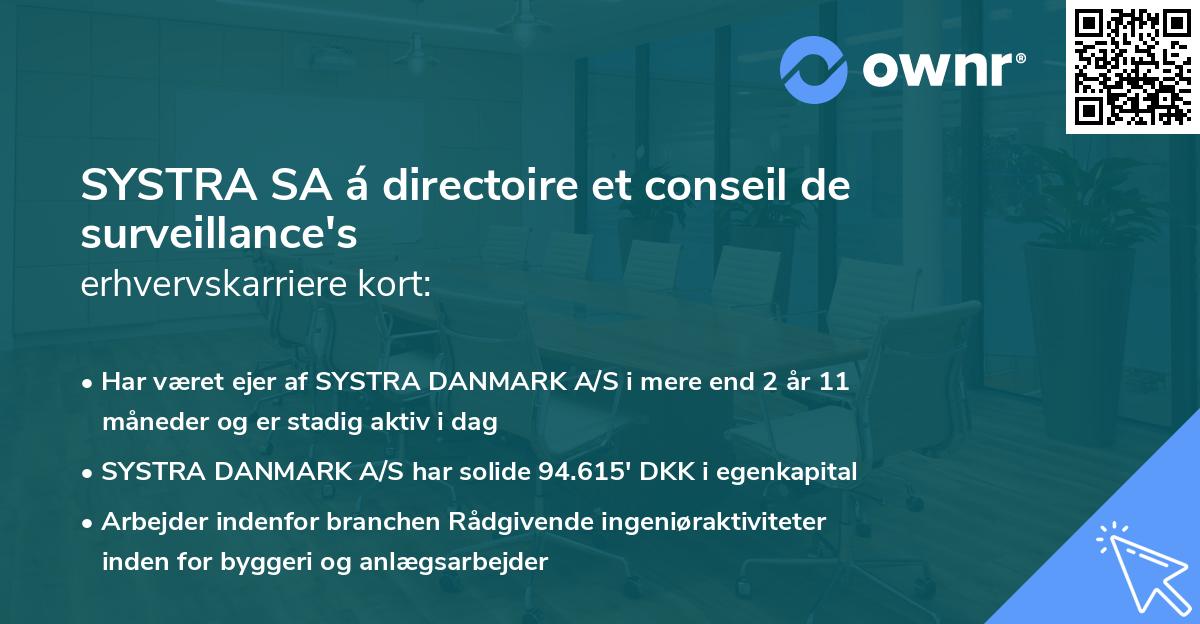 SYSTRA SA á directoire et conseil de surveillance's erhvervskarriere kort