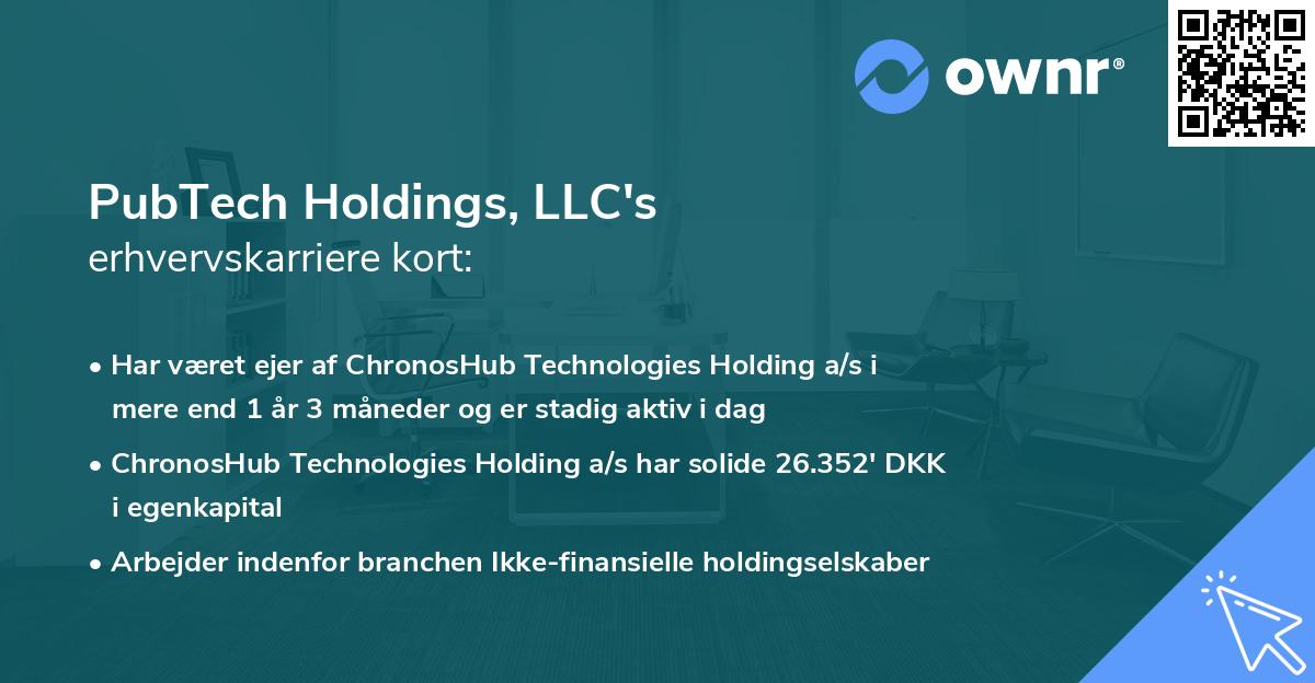 PubTech Holdings, LLC's erhvervskarriere kort