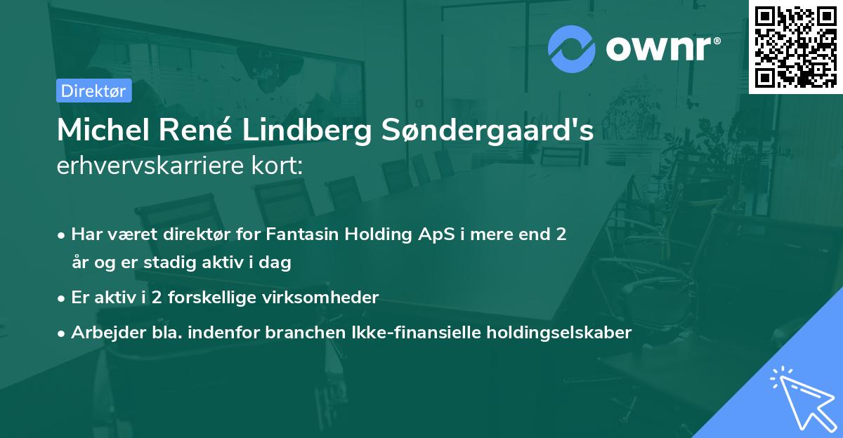 Michel René Lindberg Søndergaard's erhvervskarriere kort