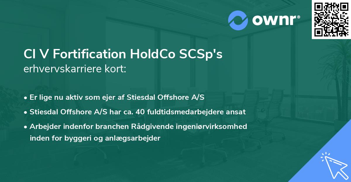 CI V Fortification HoldCo SCSp's erhvervskarriere kort