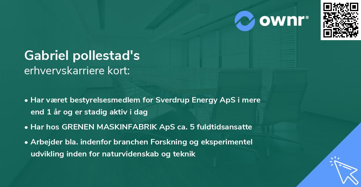 Gabriel pollestad's erhvervskarriere kort