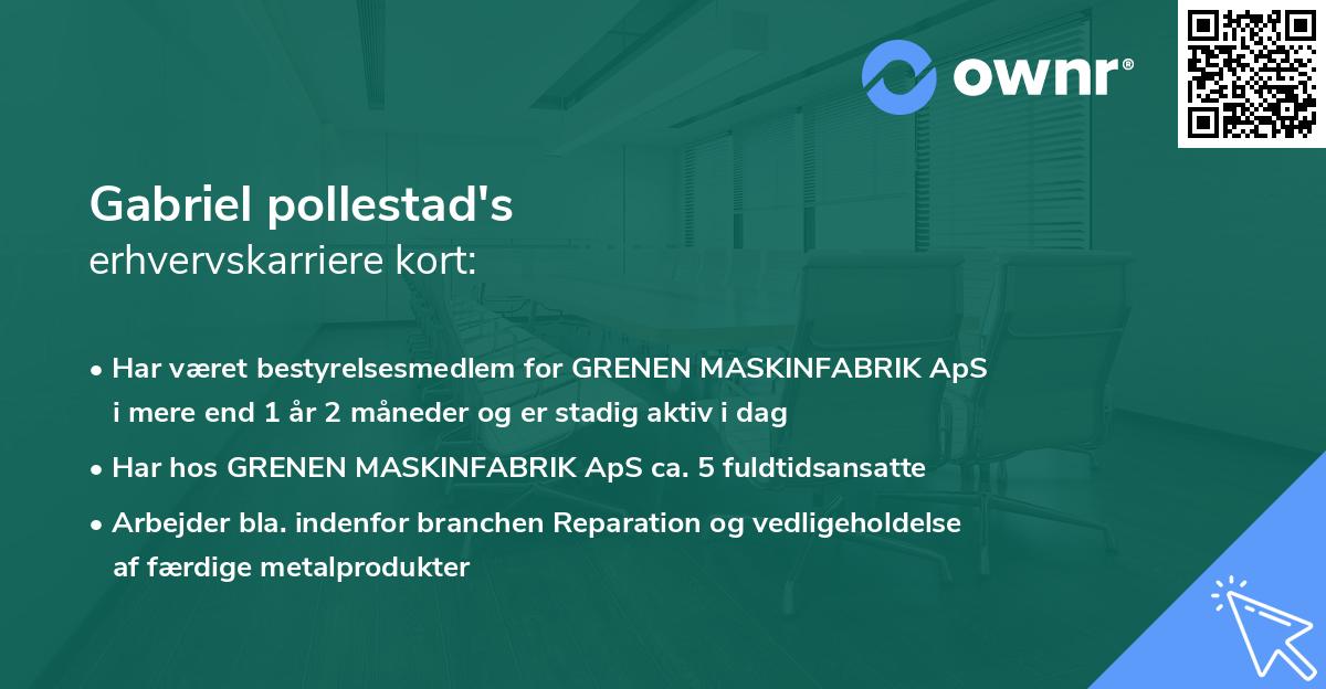 Gabriel pollestad's erhvervskarriere kort