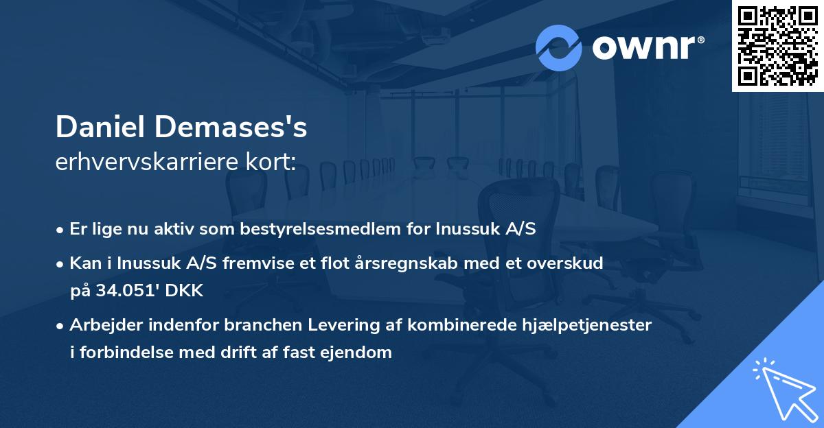 Daniel Demases's erhvervskarriere kort